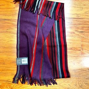 Mens reversible multicolored winter scarf